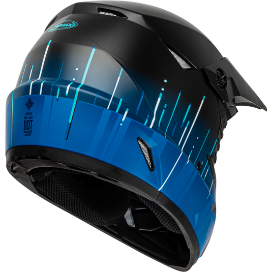 MX-46 FREQUENCY OFF-ROAD HELMET MATTE BLACK/BLUE MD D3463115 image 2