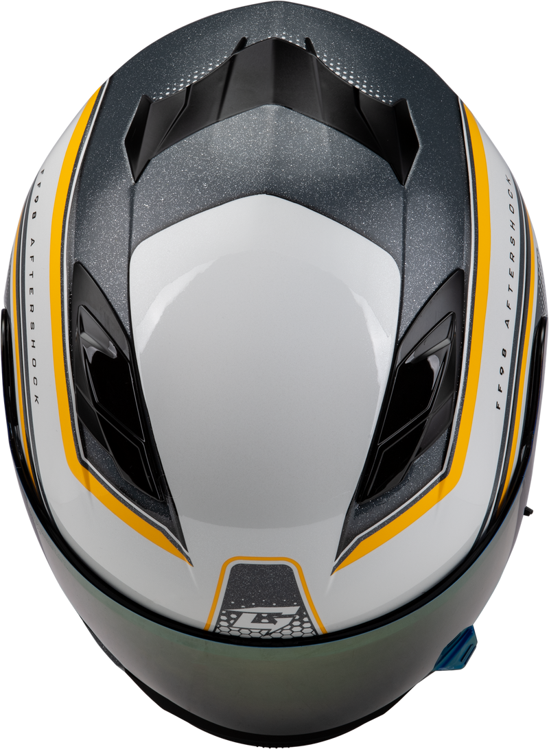 Load image into Gallery viewer, FF-98 AFTERSHOCK HELMET WHITE/METALLIC SILVER XL F19841037-ECE image 3

