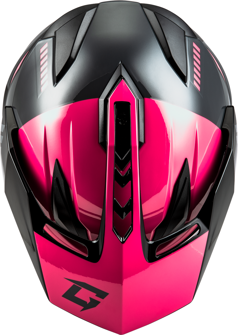 Load image into Gallery viewer, GM-11S RONIN SNOW HELMET W/ ELEC SHIELD BLACK/GREY/PINK SM A41151264 image 3

