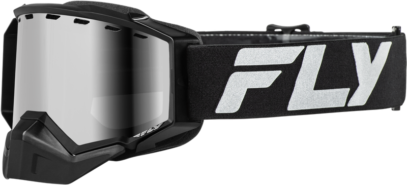 Load image into Gallery viewer, ZONE ELITE SNW GOGGLE BLK/SLVR W/ SIL MIRR/POLARIZED SMK LENS FLB-24ZP1 image 1
