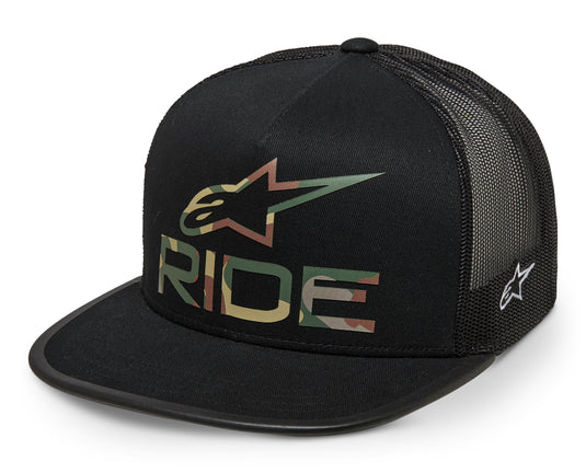 RIDE 4.0 CAMO TRUCKER HAT BLACK 1214-81713-10-OS image 1