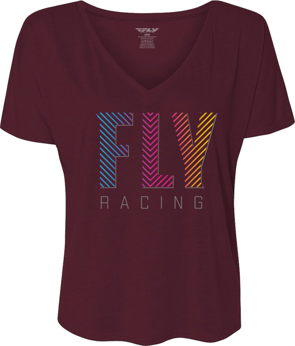 WOMEN'S FLY LIKE4LIKE TEE BURGUNDY XL 356-0091X image 1