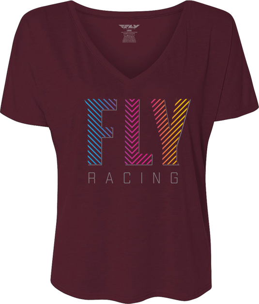 WOMEN'S FLY LIKE4LIKE TEE BURGUNDY XL 356-0091X image 1