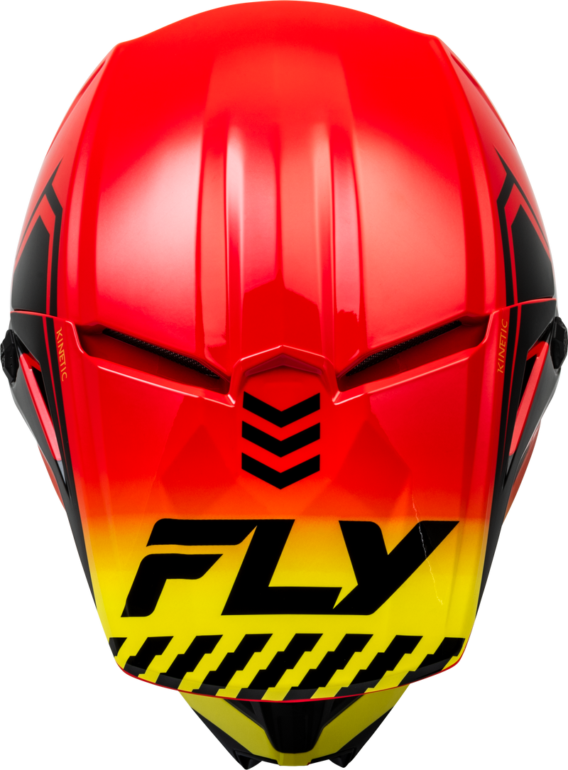 Load image into Gallery viewer, KINETIC MENACE HELMET RED/BLACK/YELLOW 2X F73-86582X image 3
