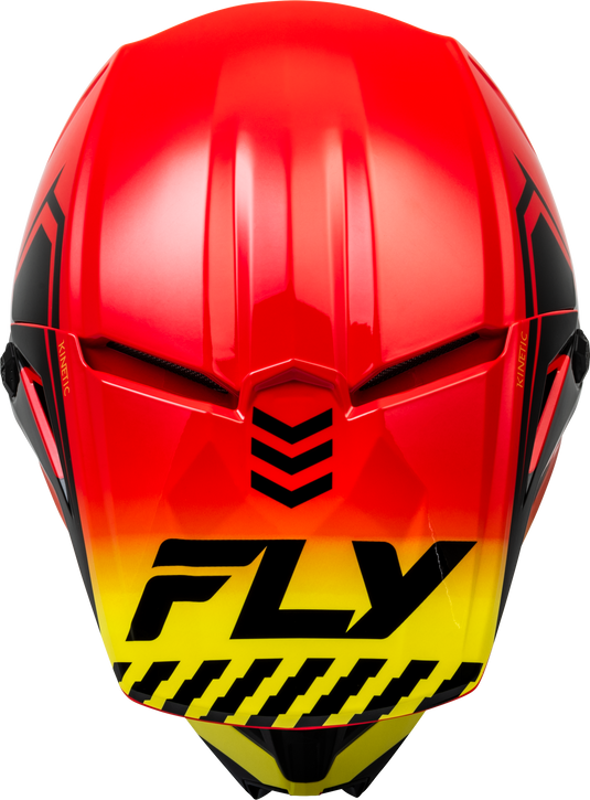 KINETIC MENACE HELMET RED/BLACK/YELLOW 2X F73-86582X image 3