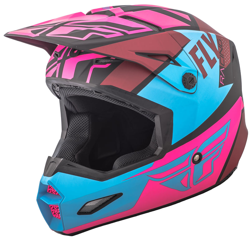 Load image into Gallery viewer, ELITE GUILD HELMET MATTE NEON PINK/BLUE/BLACK YL 73-8609-3-YL image 1
