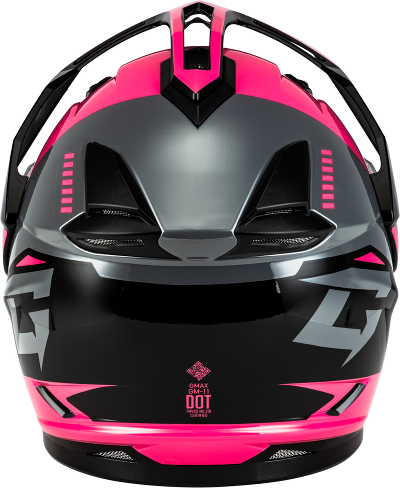 Load image into Gallery viewer, GM-11S RONIN SNOW HELMET W/ ELEC SHIELD BLACK/GREY/PINK LG A41151266 image 2
