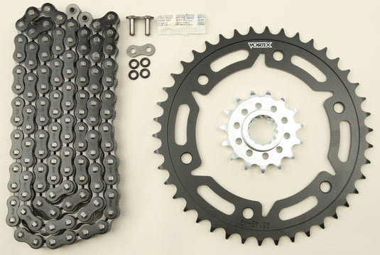 SPROCKET/CHAIN KIT STL/ALU 15/45T BLK RX3 520-112L BLK CK6336 image 1