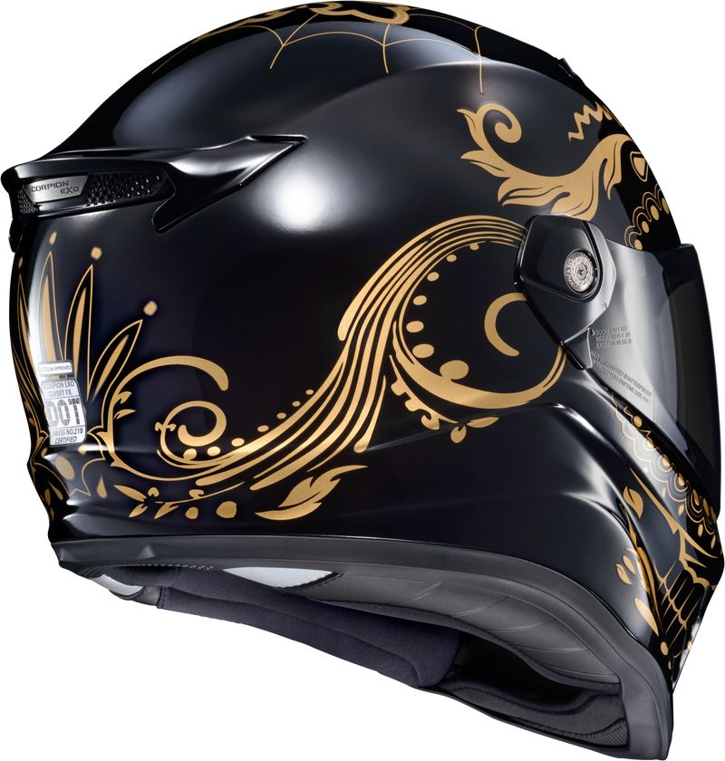 Load image into Gallery viewer, COVERT FX FULL FACE HELMET EL MALO GOLD/GLOSS BLACK 2X CFX-1217 image 5
