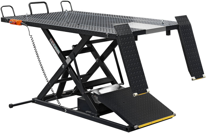 2200 SERIES ELEC/HYD ATV LIFT W/RETRACTABLE RAMP A-2200IEH-XR-BLK image 1