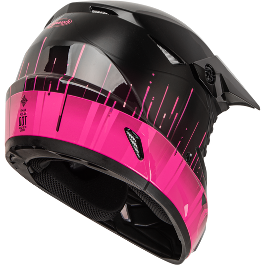 MX-46 FREQUENCY OFF-ROAD HELMET BLACK/PINK LG D3463176 image 2