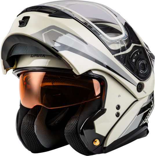 MD-01S TRANSISTOR SNOW HELMET WHITE/GREY/BLACK XS M201391323 image 5