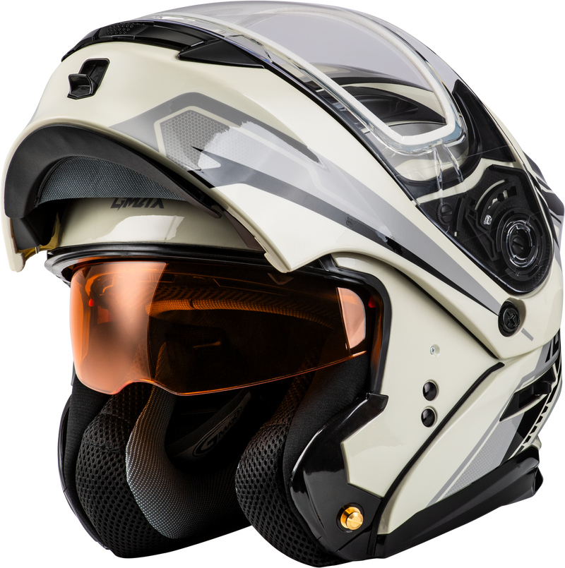 Load image into Gallery viewer, MD-01S TRANSISTOR SNOW HELMET WHITE/GREY/BLACK 2X M201391328 image 5
