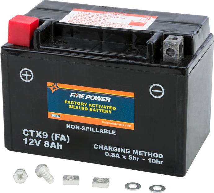 BATTERY CTX9 SEALED FACTORY ACTIVATED CTX9-BS(FA) image 1
