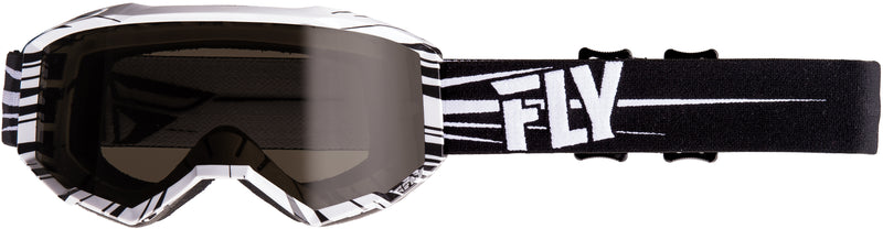 Load image into Gallery viewer, ZONE W/C GOGGLE BLACK/WHITE W/DARK SMOKE LENS FLA-045 image 1
