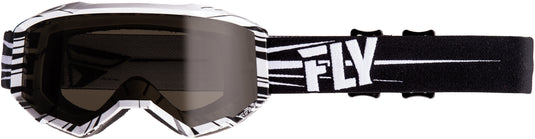 ZONE W/C GOGGLE BLACK/WHITE W/DARK SMOKE LENS FLA-045 image 1