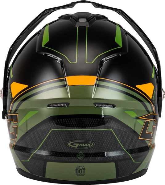 MD-74S SPECTRE SNOW HELMET W/ ELEC SHIELD BLACK/GREEN SM M107421094 image 2