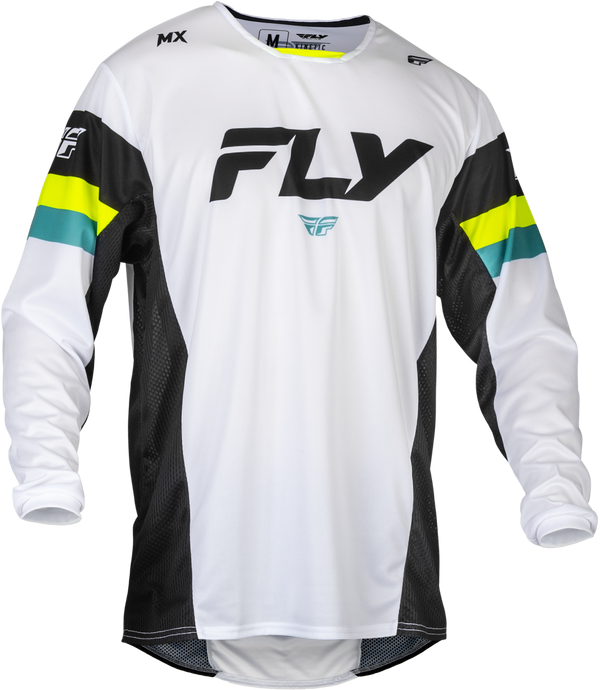 KINETIC PRIX JERSEY WHITE/BLACK/HI-VIS LG 377-423L image 1