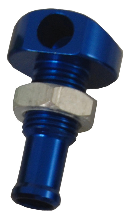 BILLET THRU-HULL WATER FITTING BLUE 3/8