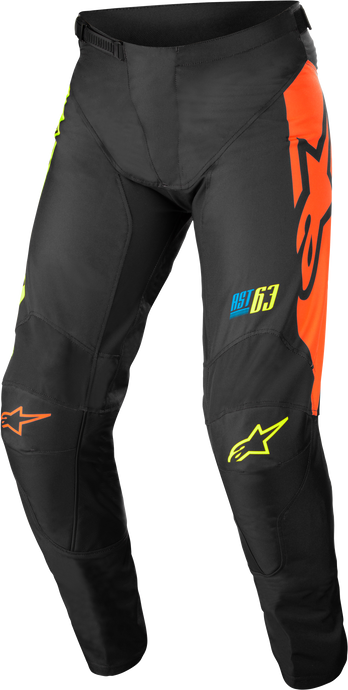 YOUTH RACER COMPASS PANTS BLACK/YELLOW FLUO/CORAL SZ 24 3742122-1534-24 image 1