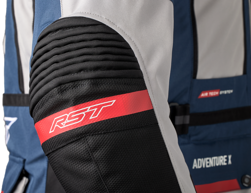 Load image into Gallery viewer, PRO SERIES ADVENTURE-X CE JACKET SILVER/BLU/RD TXTL 4XL 102409BLU2-52 image 4
