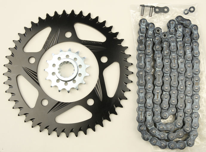 SPROCKET/CHAIN KIT STL/ALU 15/45T BLK RX3 520-108L BLK CK6324 image 1