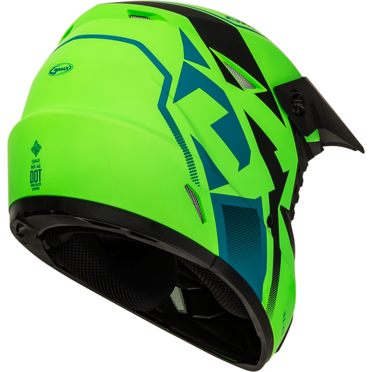 MX-46 COMPOUND HELMET MATTE HI-VIS GREEN/BLK/BLUE YL D3464412 image 2