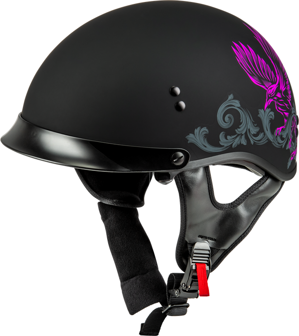 HH-65 CORVUS HELMET W/PEAK MATTE BLACK/PURPLE/GREY LG H96510966 image 1