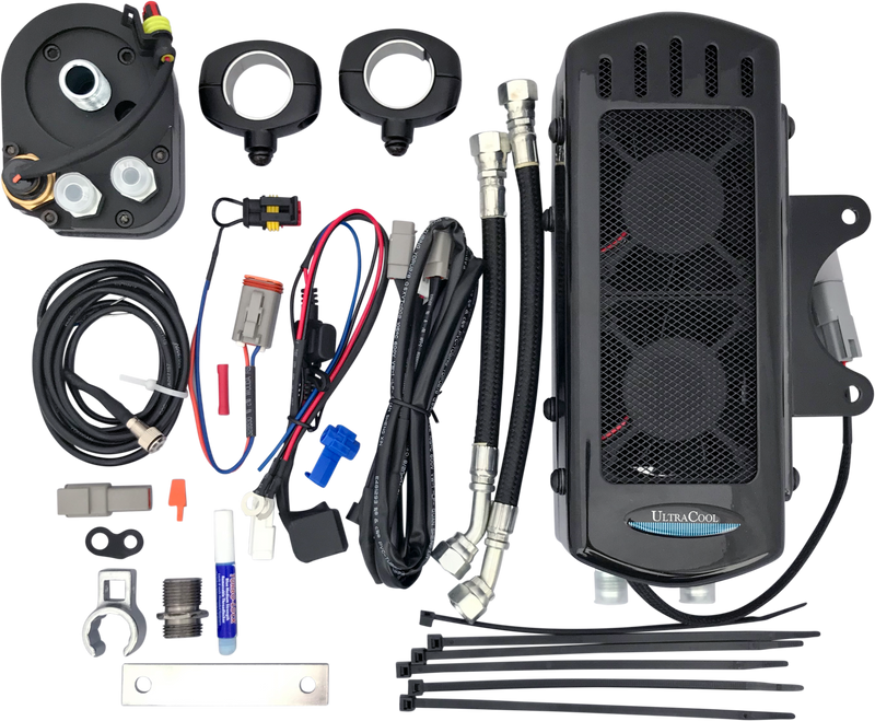 Load image into Gallery viewer, SIDE MOUNT OIL COOLER TC TOURING `09-16  GLOSS BLK SMT-2G image 1

