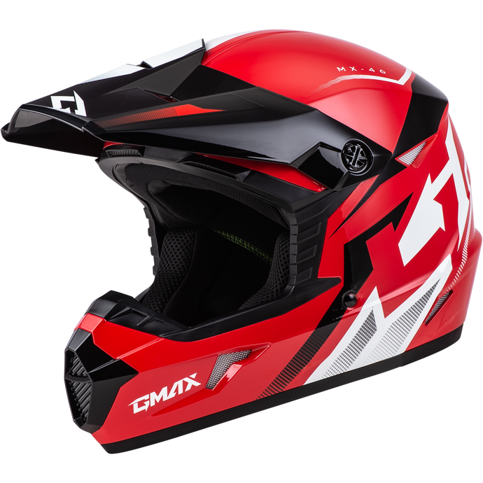 MX-46 COMPOUND HELMET RED/BLACK/WHITE 2X D3464758 image 1