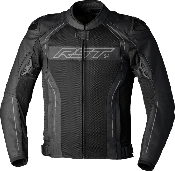 S1 MESH CE JACKET BLACK/BLACK LEATHER XL 103465BLK-46 image 1