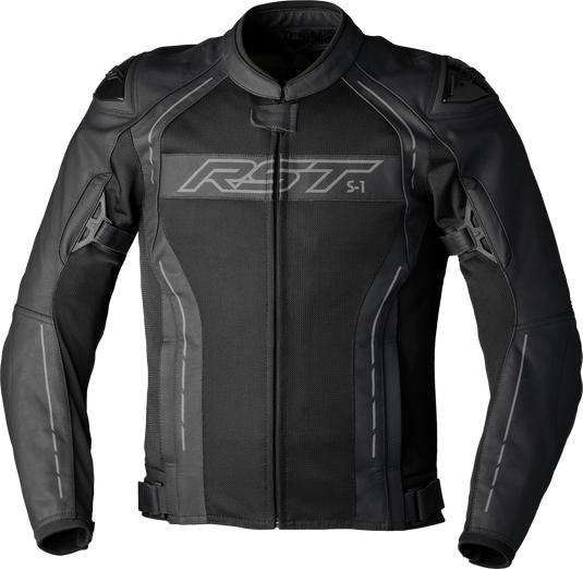 S1 MESH CE JACKET BLACK/BLACK LEATHER 2XL 103465BLK-48 image 1
