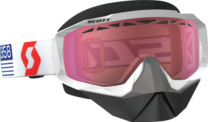 GOGGLE HUSTLE SNOW WHITE/RED W/ROSE LENS 262582-1030108 image 1