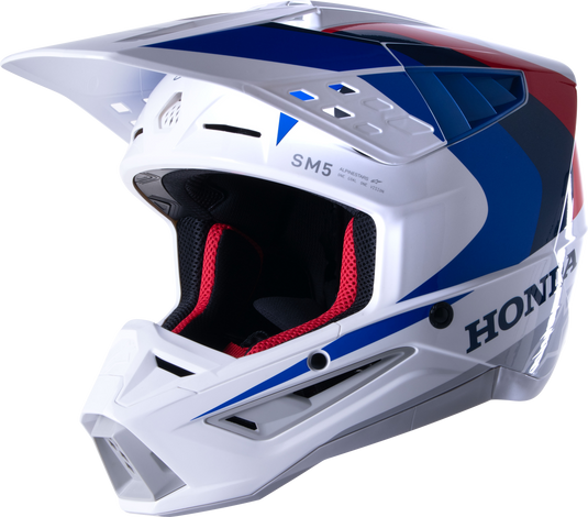 HONDA S-M5 HELMET WHITE/BLUE/RED GLOSSY LG 8308123-2217-L image 1