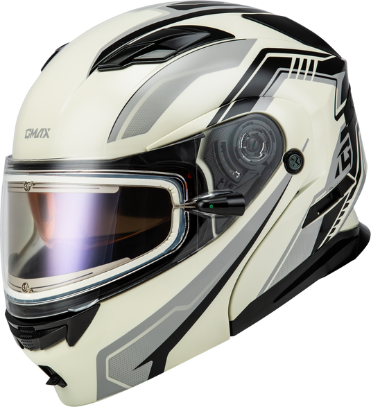 MD-01S TRANSISTOR SNOW HELMET W ELEC SHLD WHITE/GREY/BLK XS M401391323 image 1