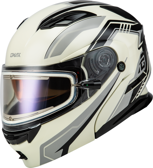 MD-01S TRANSISTOR SNOW HELMET W ELEC SHLD WHITE/GREY/BLK LG M401391326 image 1