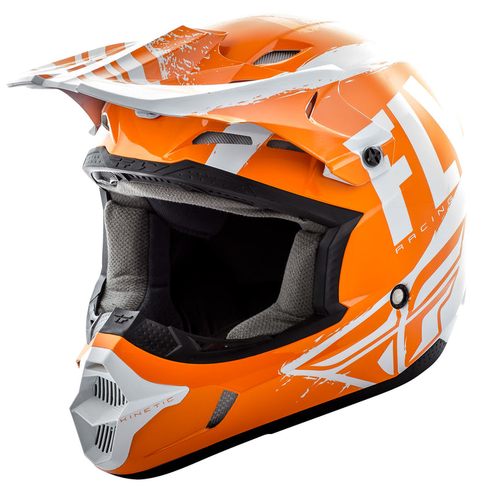 KINETIC BURNISH HELMET ORANGE/WHITE/GREY YL 73-3398-3-YL image 1