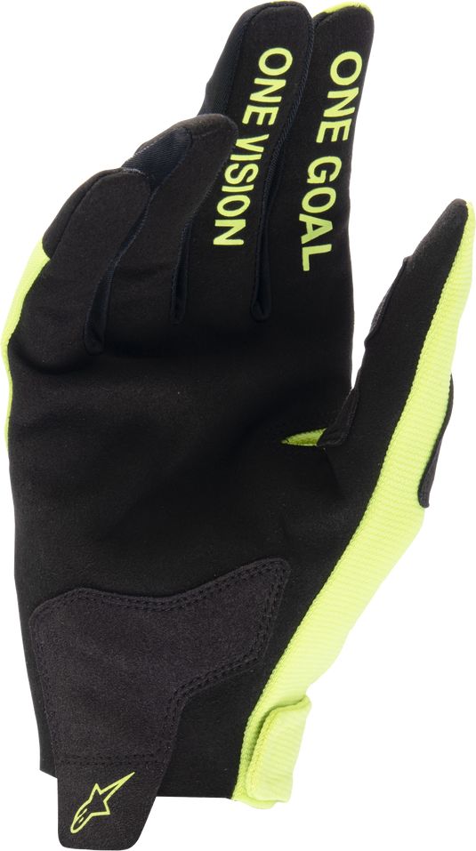 YOUTH RADAR GLOVES YELLOW FLUO/BLACK SM 3541824-551-S image 2