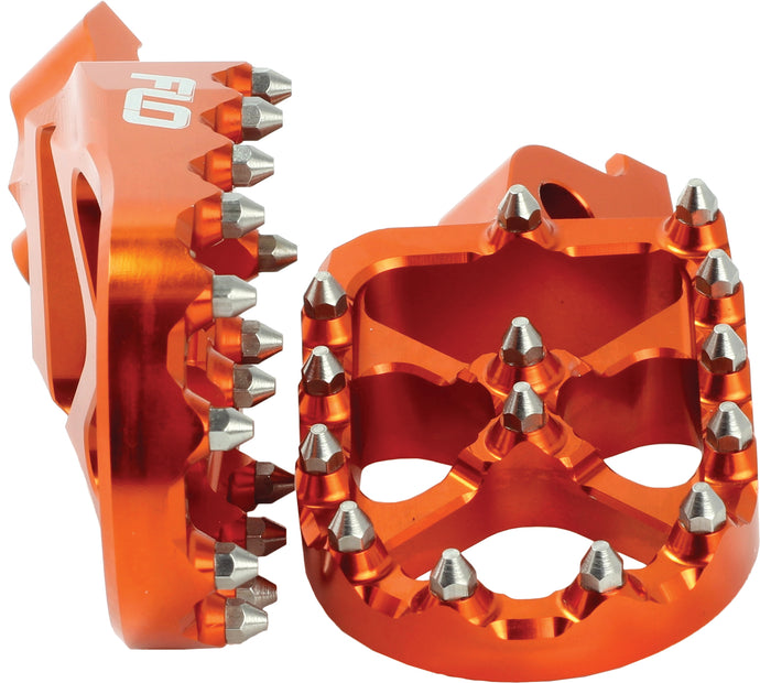 PRO SERIES FOOT PEGS ORANGE KTM/HUS FPEG-795ORG image 1