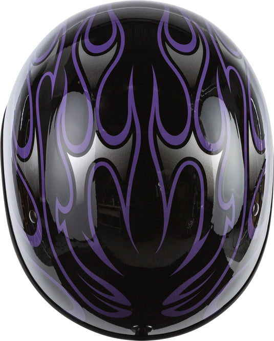 .357 FLAME HALF HELMET GLOSS PURPLE MD 73-8216-3 image 3