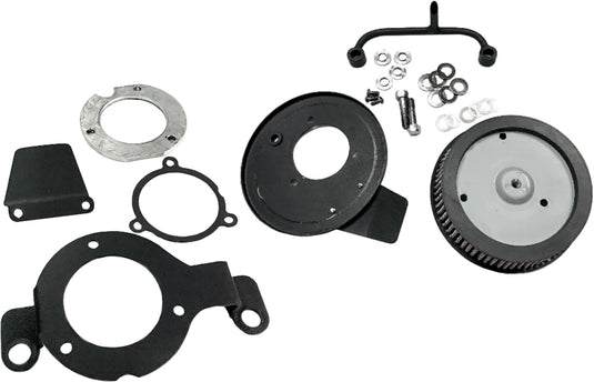 M8 ROUND HI PERFORM SATIN BLACK A/C AND BREATHER KIT 120427 image 1