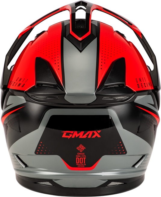 GM-11 DECIMA HELMET BLACK/RED/GREY XS A11161203 image 2