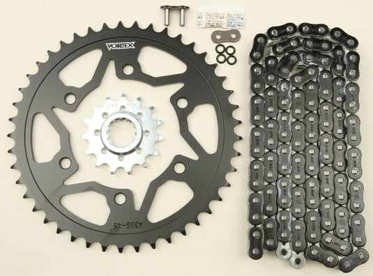SPROCKET/CHAIN KIT STL/STL 15/45T SIL RX3 520-114L BLK CK6354 image 1