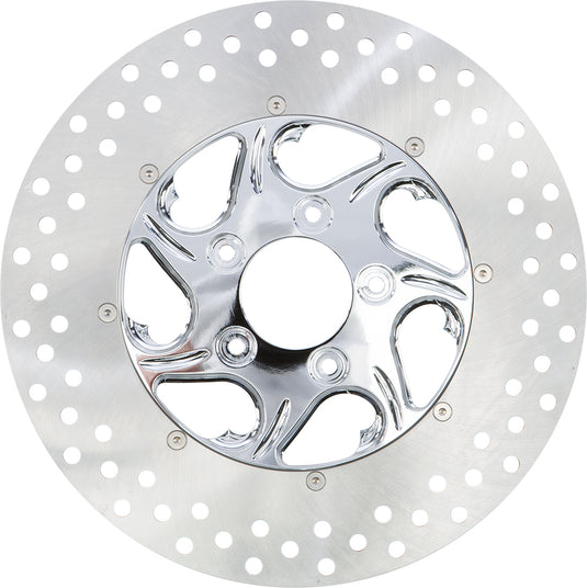 2PC FRONT RIGHT FLOW DISC CHROME 11.8