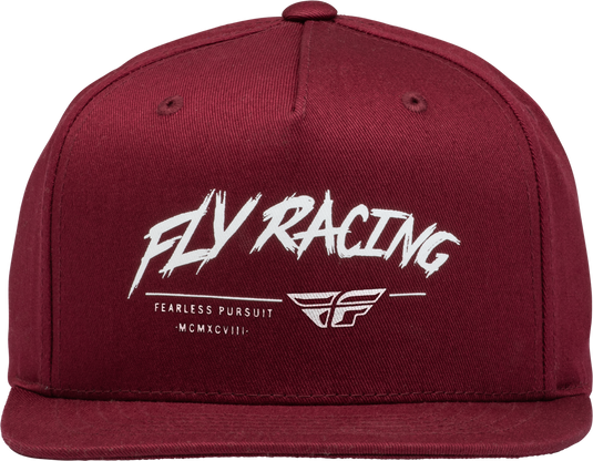YOUTH FLY KHAOS HAT MAROON/WHITE 351-0099 image 2