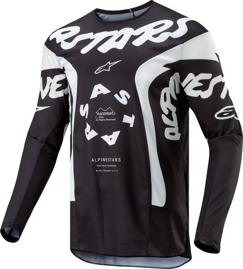 Load image into Gallery viewer, RACER HANA JERSEY BLACK/WHITE LG 3768324-12-L image 1
