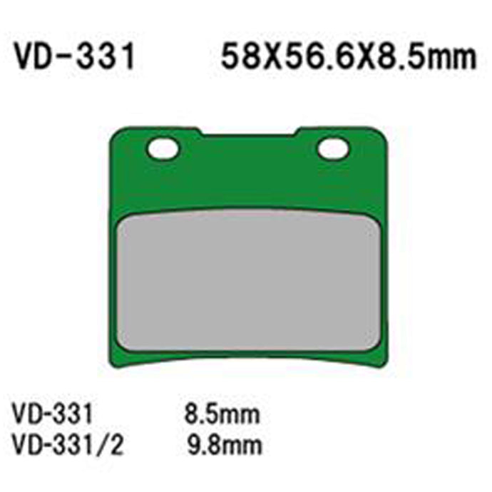 VESRAH SEMI-METALLIC BRAKE PADS, VD-331