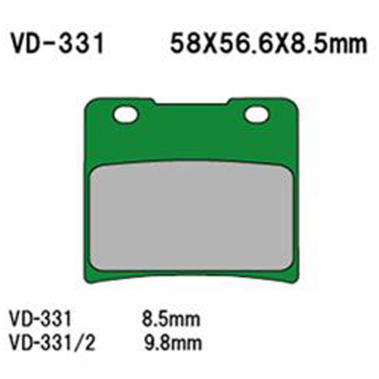 VESRAH SEMI-METALLIC BRAKE PADS, VD-331