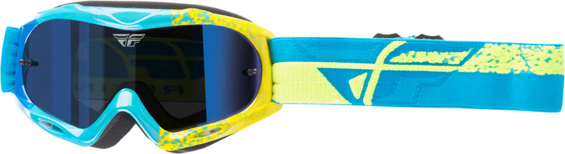 Load image into Gallery viewer, 2018 ZONE COMPOSITE YTH GOGGLE BLUE/HI-VIS W/BLUE MIRROR LENS 37-4054 image 1
