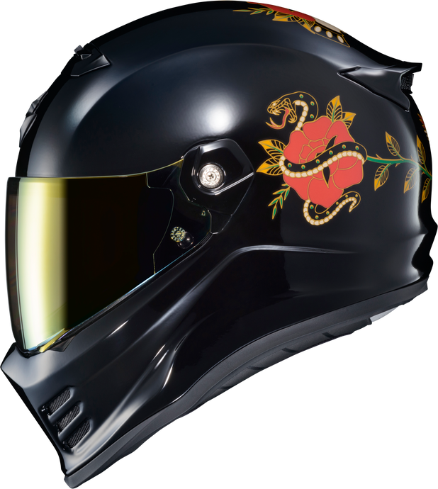 COVERT FX FULL FACE HELMET THE LITAS GLOSS BLACK XS CFX-1002 image 1